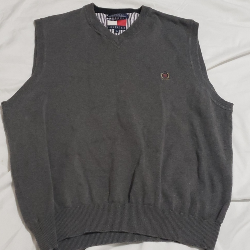 Vintage Tommy Hilfiger Sweater Vest Men Size Large